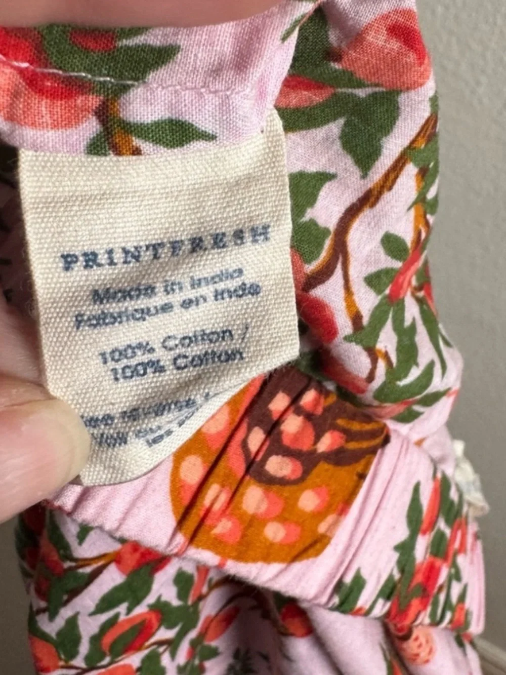 Print Fresh Hen House Organic Cotton Pajama Set Short Sleeve & Pants Pink Size S - Picture 16 of 16